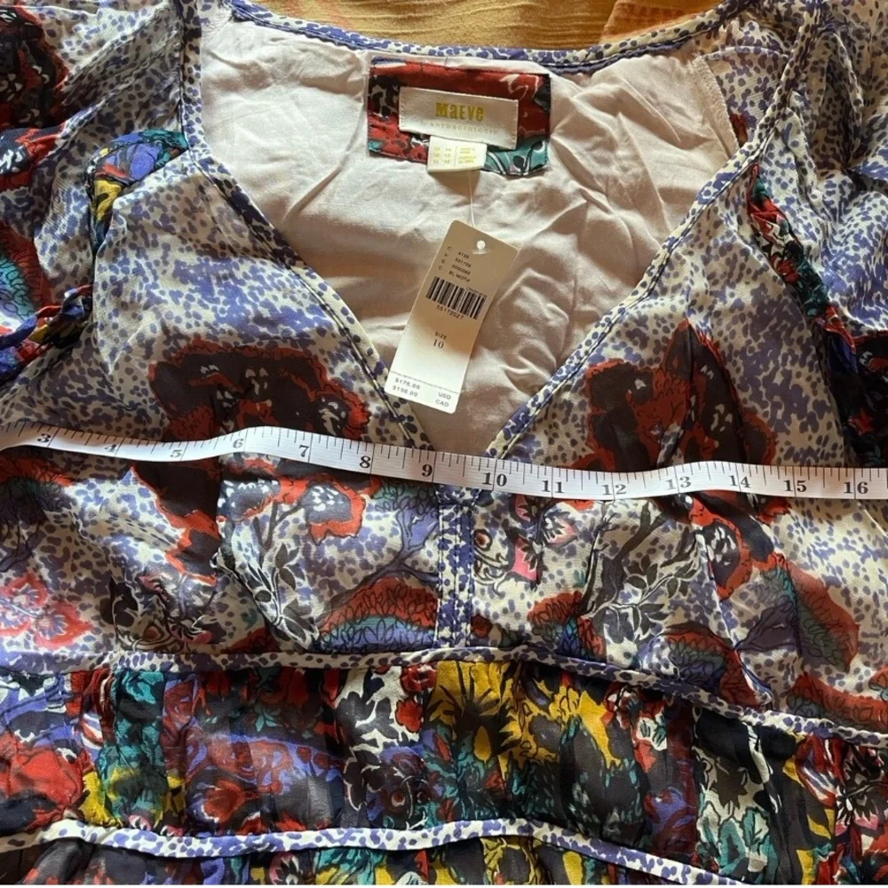 NWT Anthropologie Maeve Annabella Maxi floral Dress sz 10 NEW Orig $178 Boho - Picture 4 of 6